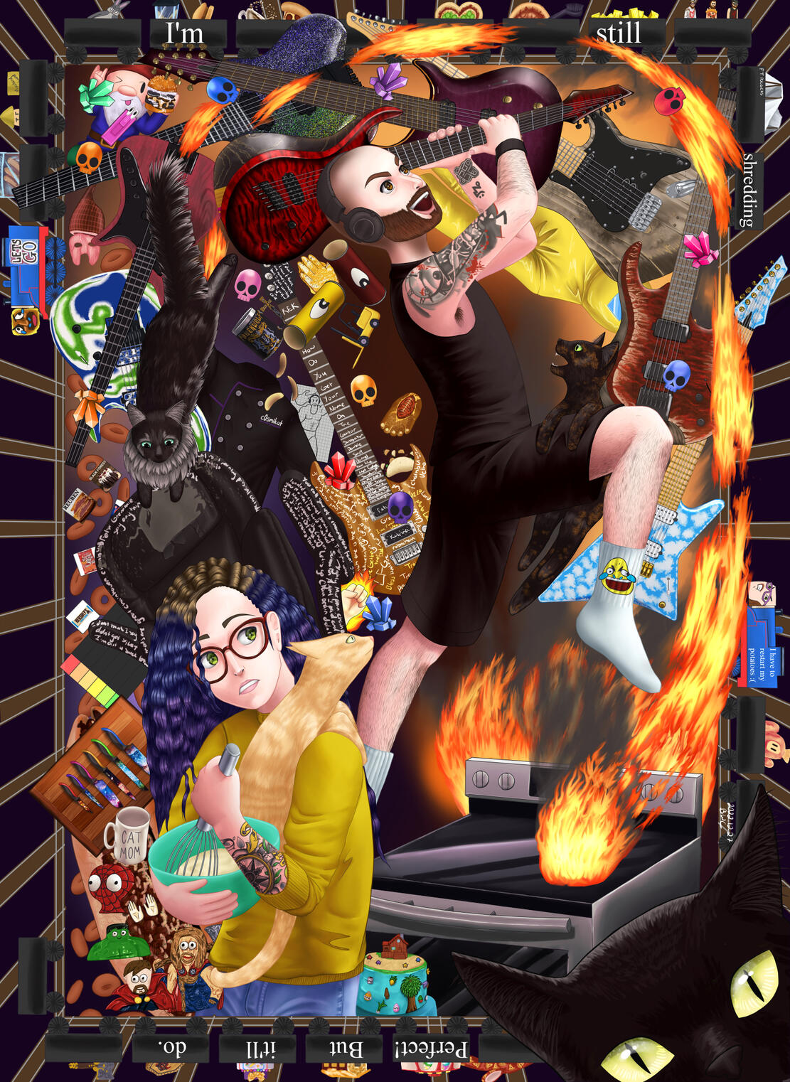 chainbrain and c0smikat. A massive collage for two streamers and their communities that got me through Covid