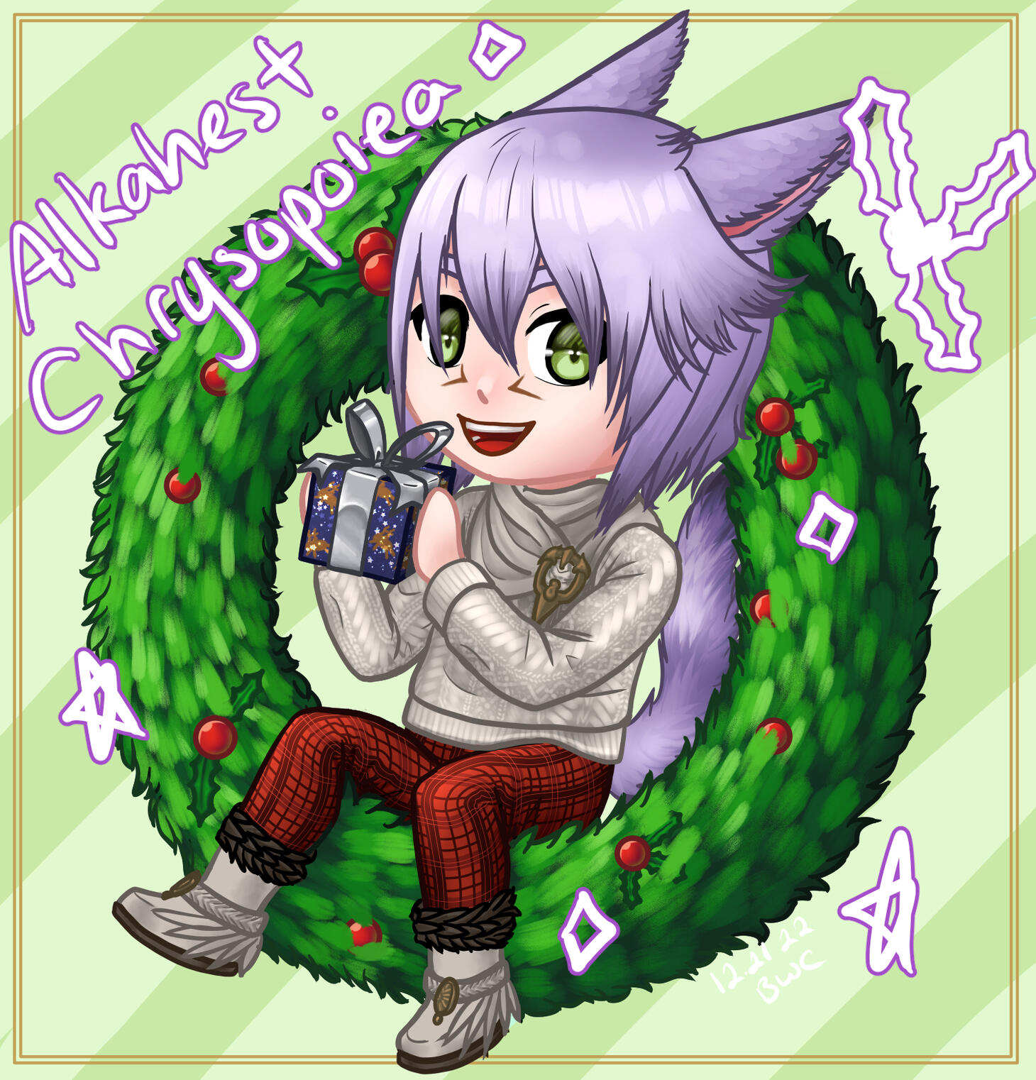 YCH - Alkahest Chrysopoeia. A YCH base that didn't pan out this year. Featuring my WoL, Alkahest Chrysopoeia!